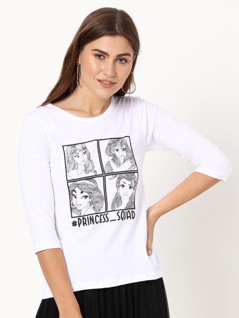 

Bewakoof Women White Printed T-shirt
