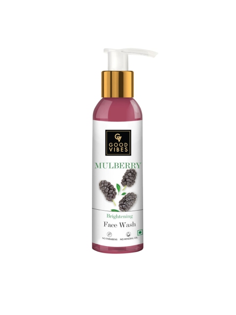

Good Vibes Mulberry Lightening Face Wash 120 ml, Transparent