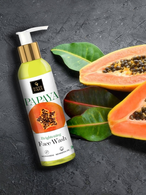 

Good Vibes Papaya Brightening Face Wash 120 ml, Transparent