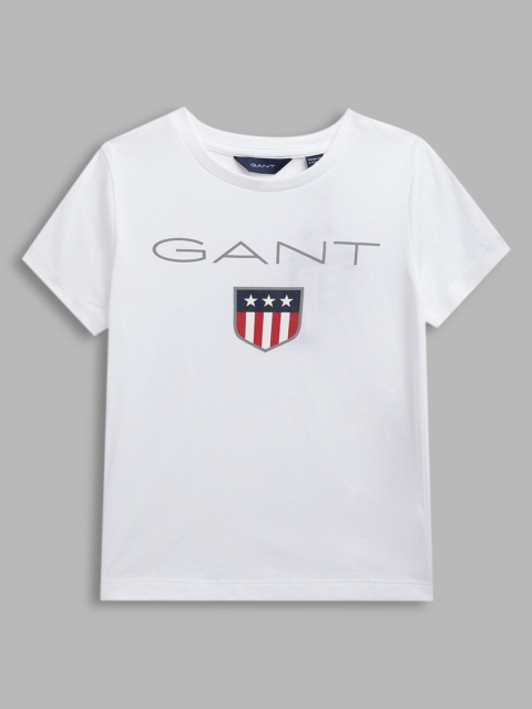 

GANT Unisex Kids White Pockets Slim Fit T-shirt