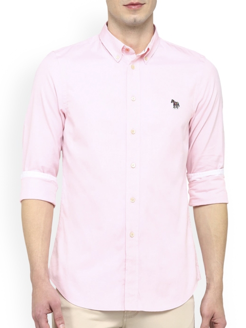 

PS By Paul Smith Men Pink Solid Casual Shirt