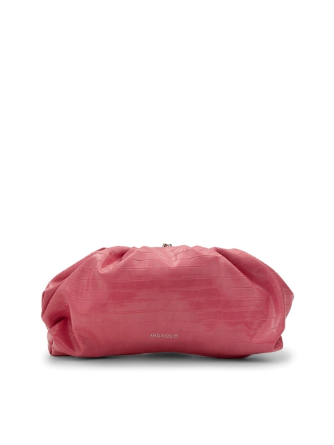 

MIRAGGIO Woman Pink Textured Purse Clutch