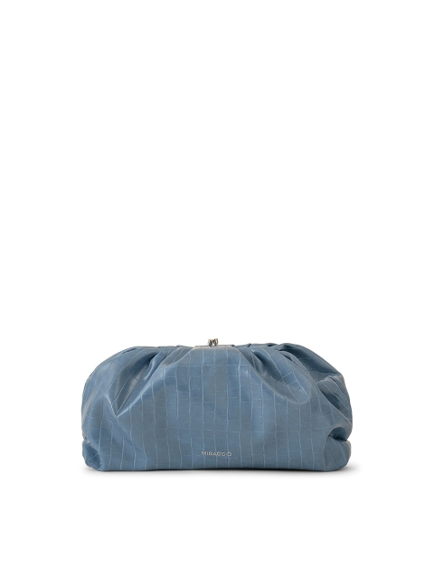 

MIRAGGIO Blue Textured Purse Clutch