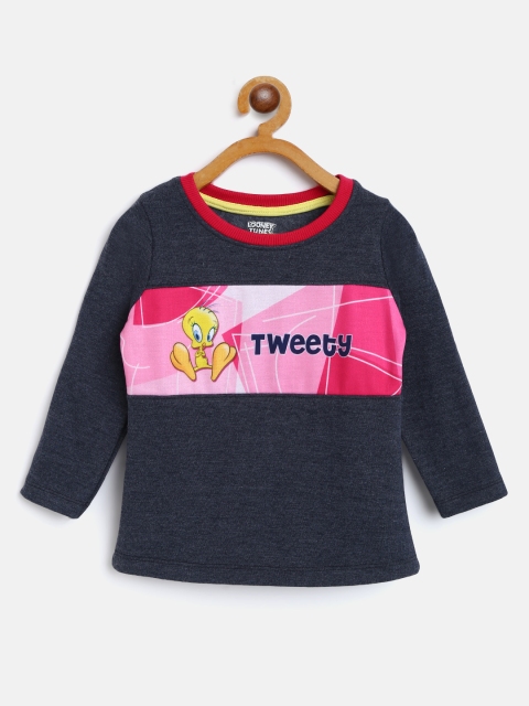 

Eteenz Girls Navy Blue & Pink Tweety Print Sweatshirt