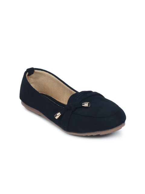 

The Desi Dulhan Women Black Ethnic Ballerinas with Bows Flats
