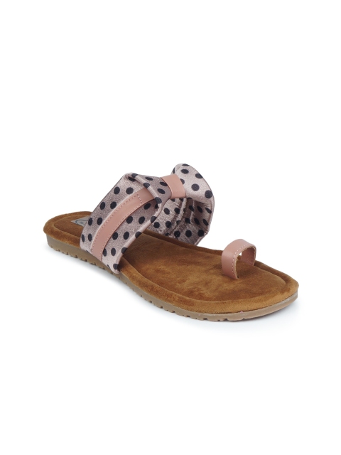 

The Desi Dulhan Women Gold-Toned Embellished Open Toe Flats with Bows