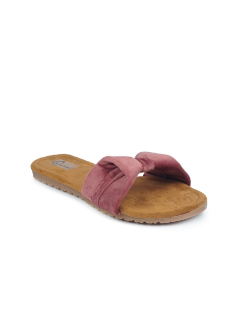 

The Desi Dulhan Women Pink Open Toe Flats with Bows