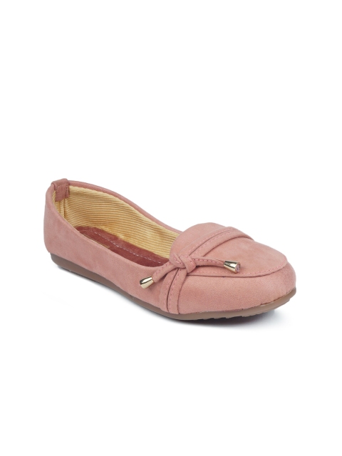 

The Desi Dulhan Women Peach-Coloured Ethnic Ballerinas Flats