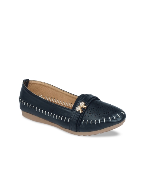 

The Desi Dulhan Women Black Ethnic Ballerinas Flats