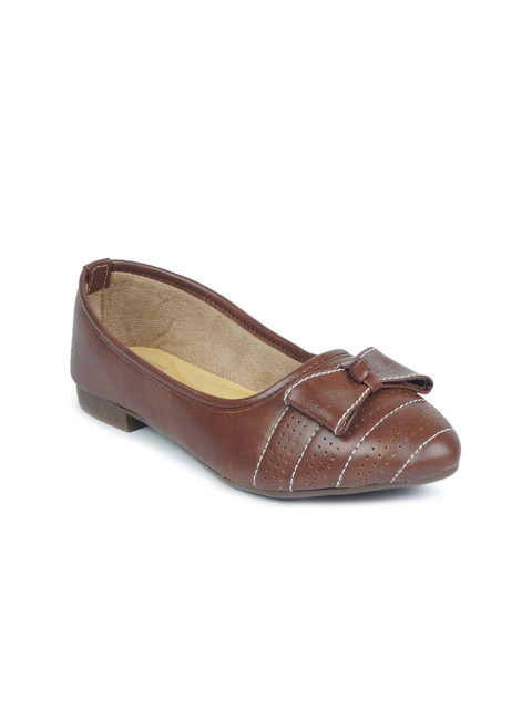 

The Desi Dulhan Women Brown Ethnic Ballerinas with Bows