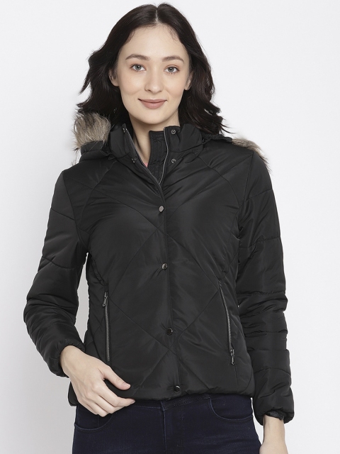 

METTLE Women Black Quilted Jacket