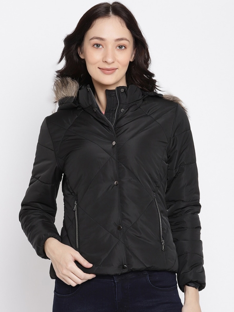 

METTLE Women Black Parka Jacket