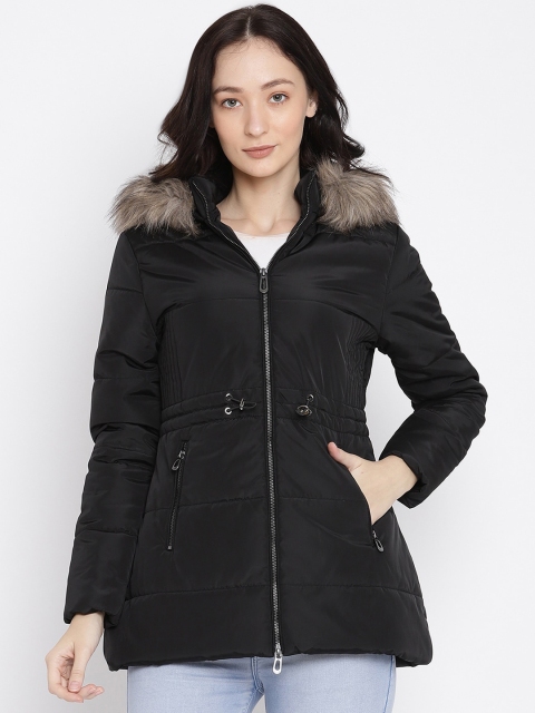 

METTLE Women Black Parka Jacket