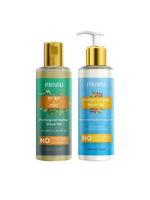 

PRIVIU Bath & Body Gift Set 400 ml, Transparent