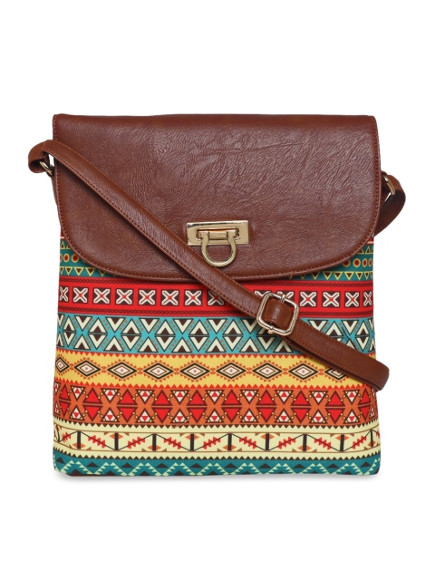 

All Things Sundar Multicoloured Printed Structured Sling Bag, Multi