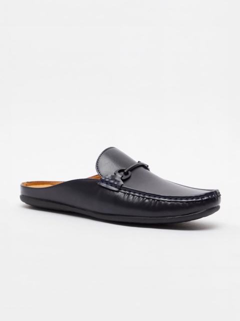 

shoexpress Men Blue PU Mules