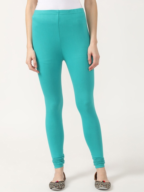 

V2 Value & Variety Women Sea Green Coloured Solid Churidar-Length Leggings