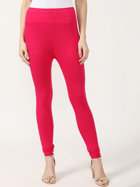 

V2 Value & Variety Women Magenta Solid Churidar-Length Leggings