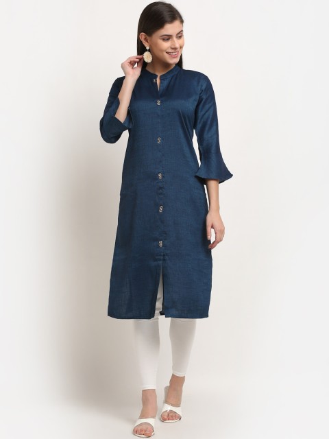 

GRACIT Women Blue Bell Sleeves Kurta