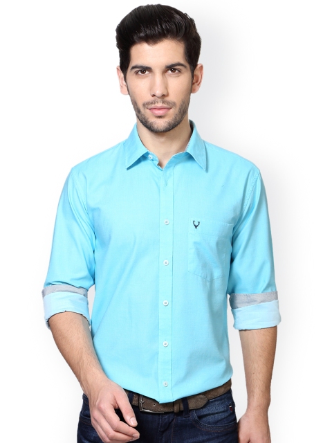 

Allen Solly Men Blue Sport Fit Solid Casual Shirt