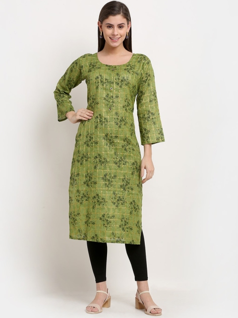 

GRACIT Women Green Floral Printed Floral Kurta