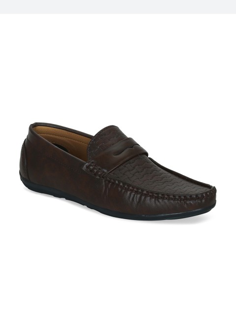 

Get Glamr Men Brown Textured Driving Shoes