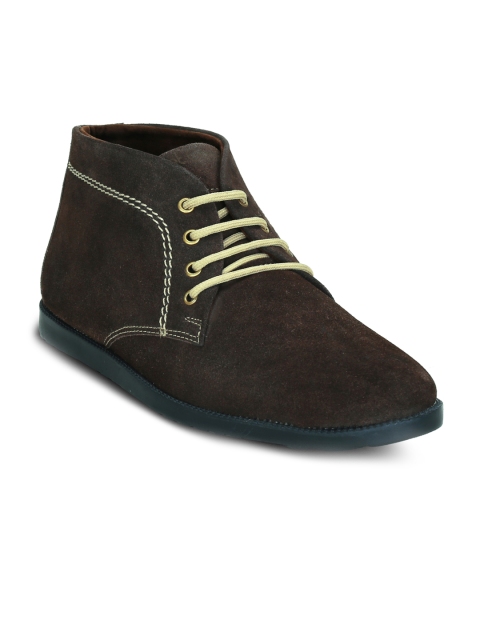 

Get Glamr Men Brown Suede High-Top Flat Boots