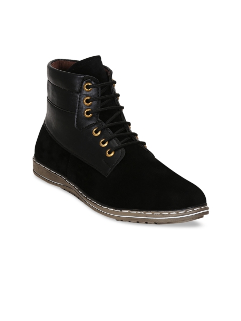 

Get Glamr Men Black High-Top Flat Boots