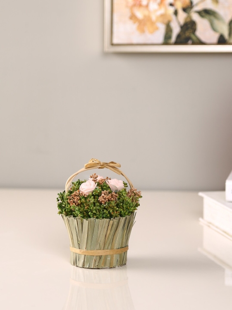 

HomeTown Peach Artificial Rose Wrap With Handle