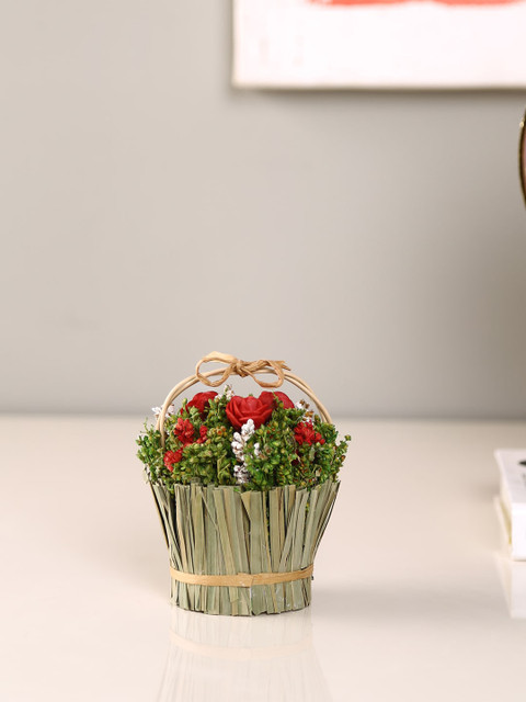 

HomeTown Red & Green Artificial Rose Wrap