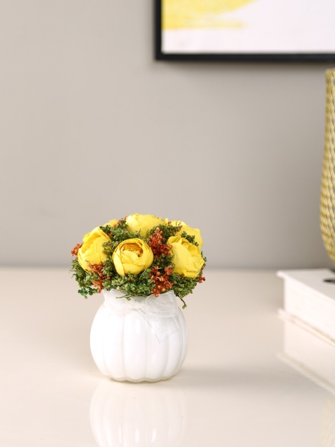 

HomeTown Unisex Yellow Artificial Flowers With Pot