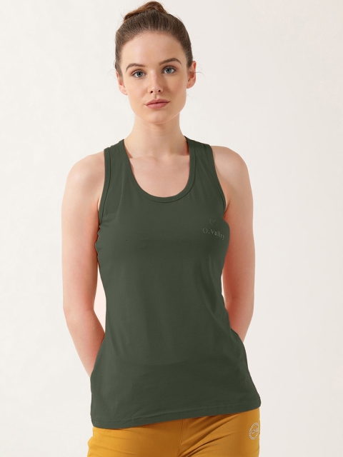 

V2 Value & Variety Women Olive Solid Cotton Vest