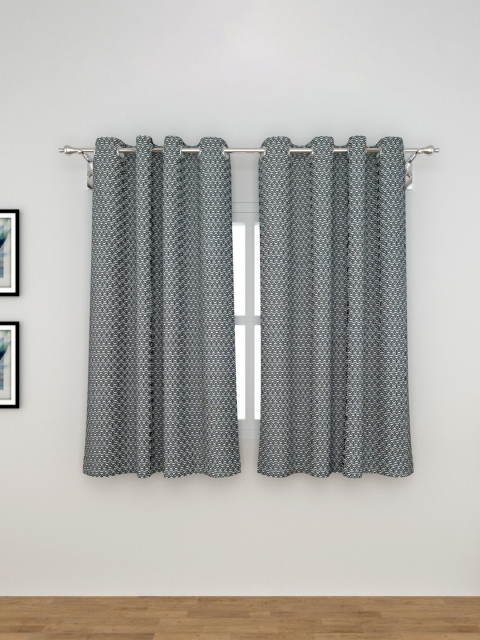 

Home Centre Black & White Set of 2 Geometric Window Curtain