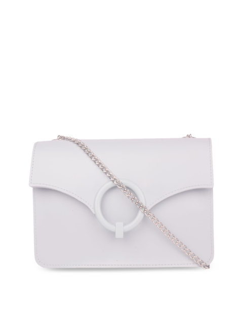 

Bagkok White Colourblocked PU Structured Sling Bag