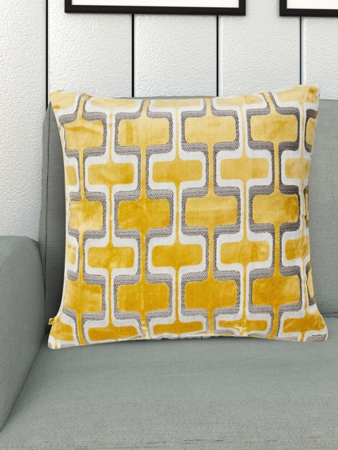 

Home Centre Yellow & White Geometric Square Cushion Covers