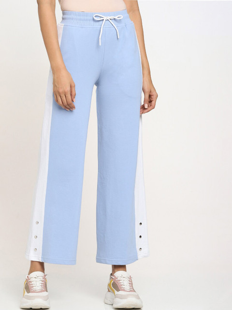

Bewakoof Women White & Blue Cotton Fashion Pyjama Pant