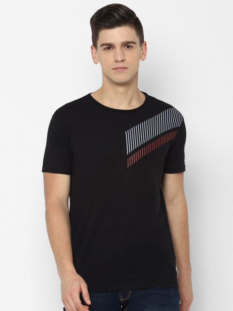 

Allen Solly Men Black Pure Cotton T-shirt