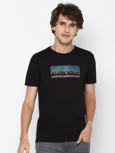 

Allen Solly Men Black Pure Cotton Typography Printed T-shirt