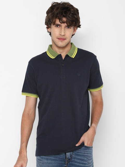 

Allen Solly Men Navy Blue Polo Collar T-shirt