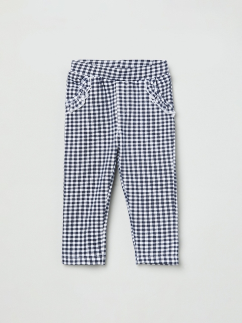 

max Girls Blue Checked Trousers