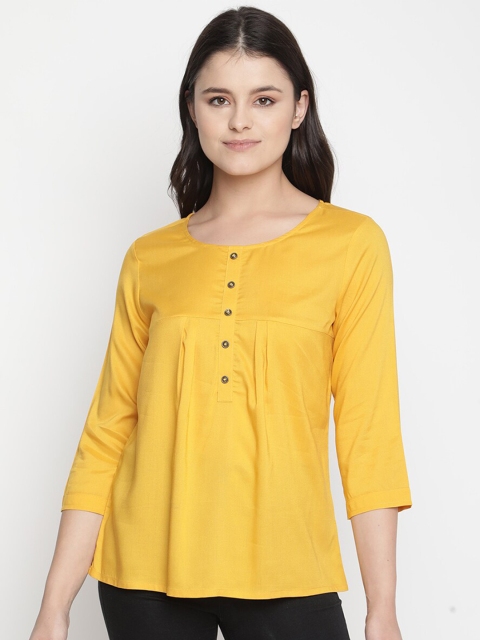 

V2 Value & Variety Mustard Yellow Regular Top