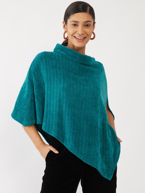 

Zink London Women Green Acrylic Poncho