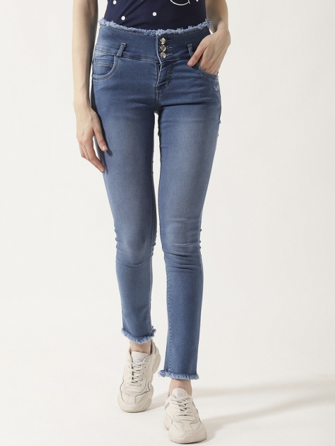 

V2 Value & Variety Women Blue Slim Fit Low Distress Heavy Fade Jeans