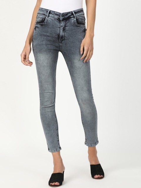 

V2 Value & Variety Women Grey Slim Fit Heavy Fade Jeans