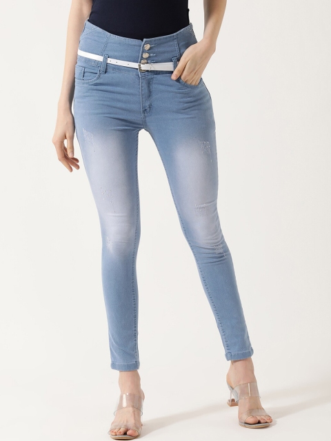 

V2 Value & Variety Women Blue Slim Fit Heavy Fade Jeans