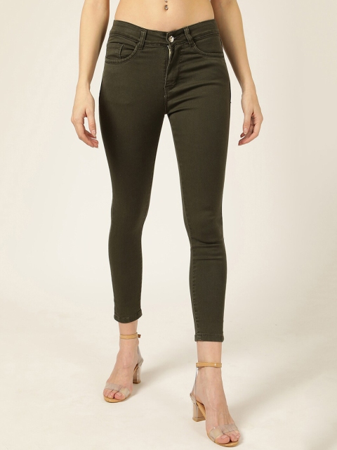 

V2 Value & Variety Women Olive Green Slim Fit Jeans