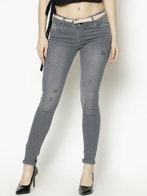 

V2 Value & Variety Women Grey Slim Fit Lightly Faded Mildly Distressed Jeans