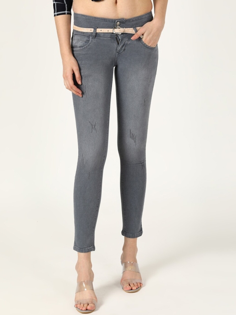

V2 Value & Variety Women Blue Slim Fit Mildly Distressed Light Fade Jeans