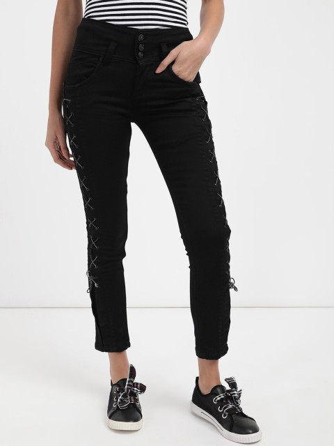 

V2 Value & Variety Women Black Slim Fit Clean Look Mid Rise Jeans