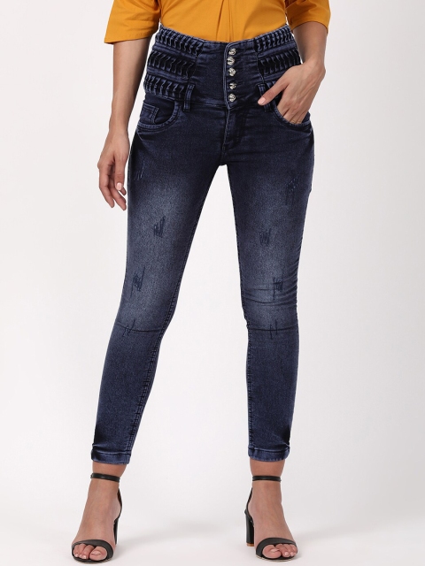 

V2 Value & Variety Women Blue Slim Fit Highly Distressed Heavy Fade Jeans